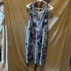 Kim Rogers Pink and Purple Cocktail Sundress